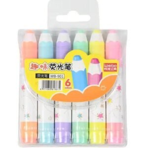 Fluorescent Art marker Highlighter Pens for Journal [6 Pcs]