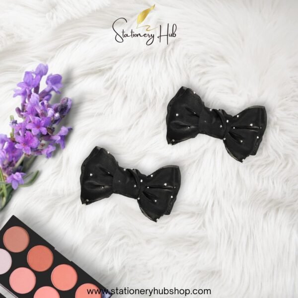 Rhine stone silk bow