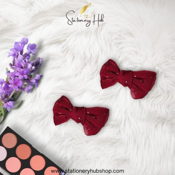 Rhine stone silk bow