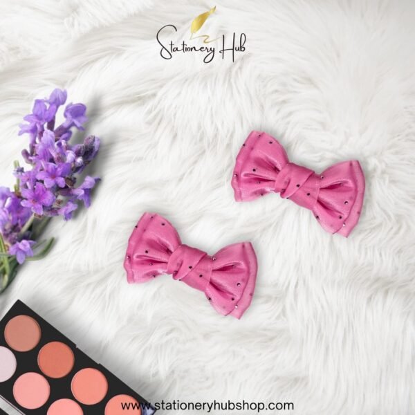 Rhine stone silk bow