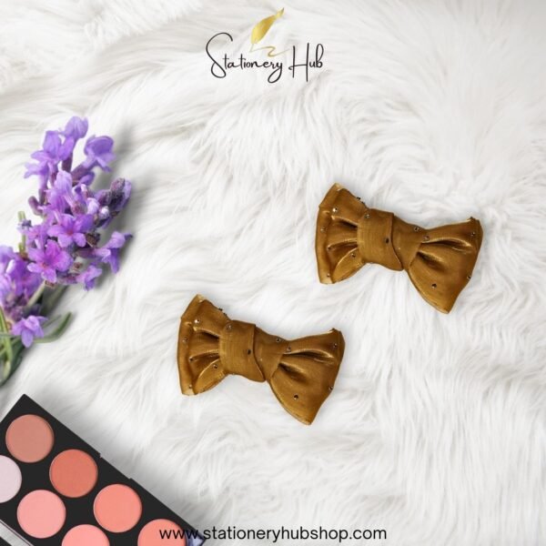 Rhine stone silk bow