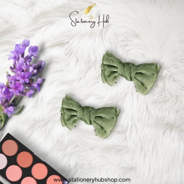 Rhine stone silk bow