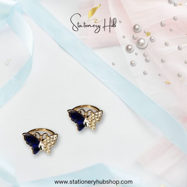 Rhine stone butterfly ring
