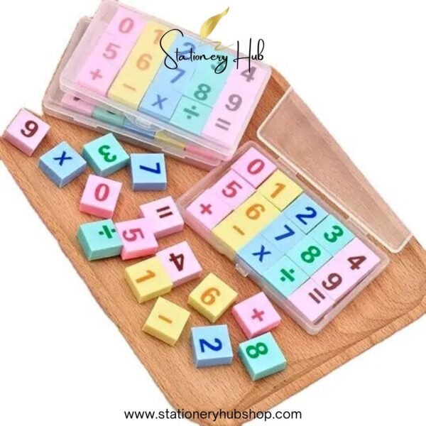 Counting and Math Symbols Erasers Set