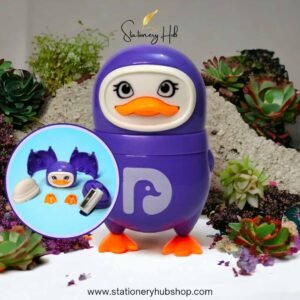 Penguin Sharpener+Erasers+Toy – Purple