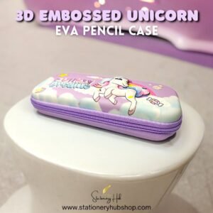 3D Embossed Unicorn EVA Pencil Case
