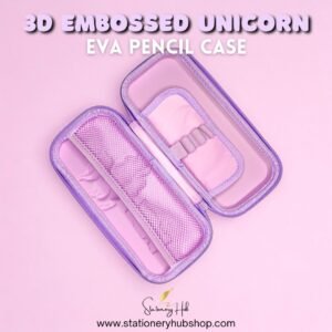3D Embossed Unicorn EVA Pencil Case