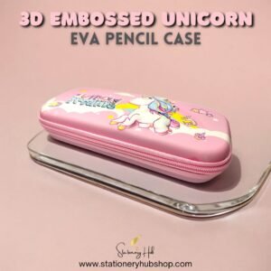 3D Embossed Unicorn EVA Pencil Case
