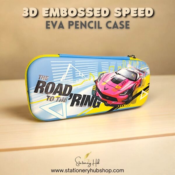 3D Embossed Speed EVA Pencil Case