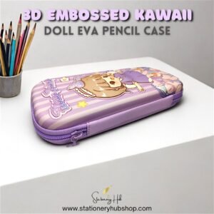 3D Embossed Kawaii Doll EVA Pencil Case