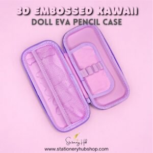 3D Embossed Kawaii Doll EVA Pencil Case