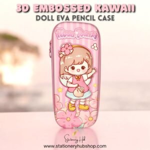 3D Embossed Kawaii Doll EVA Pencil Case