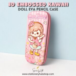 3D Embossed Kawaii Doll EVA Pencil Case