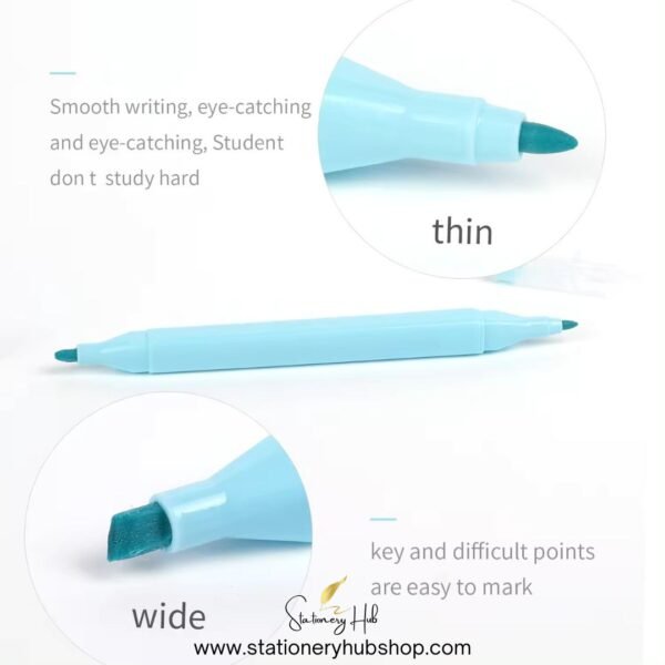 Weibo Double Tip Highlighter - Large Capacity [6 Pc] - Image 4