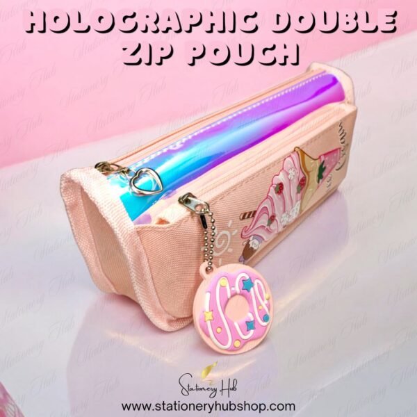 Holographic Ice Cream Double Zip Pouch - Image 4