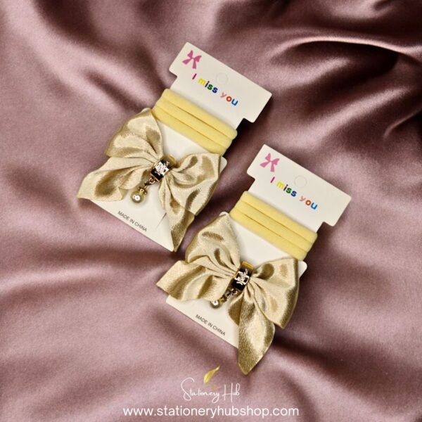 Silk Pearl Hair Bow Card