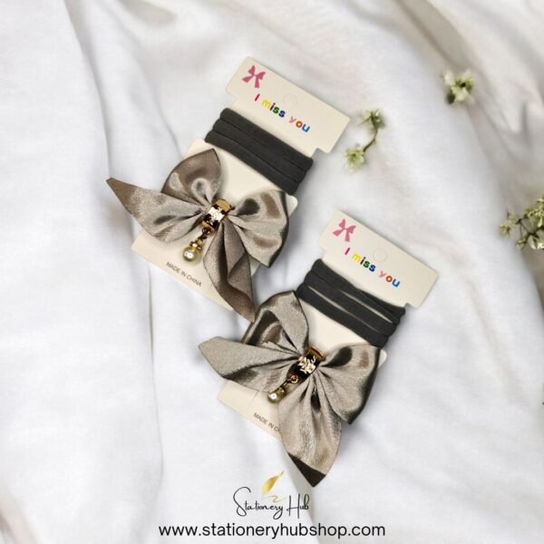 Silk Pearl Hair Bow Card - Image 3