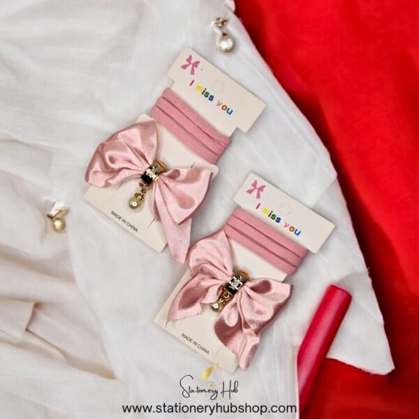 Silk Pearl Hair Bow Card - Image 4
