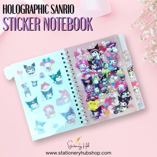 Holographic Sanrio Sticker Notebook - Design 1 - Image 2