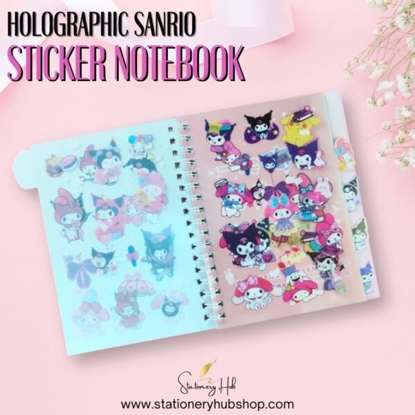 Holographic Sanrio Sticker Notebook - Design 2 - Image 2