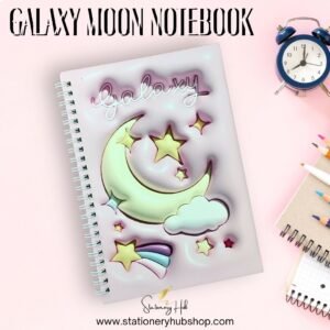 Galaxy Moon Spiral Notebook