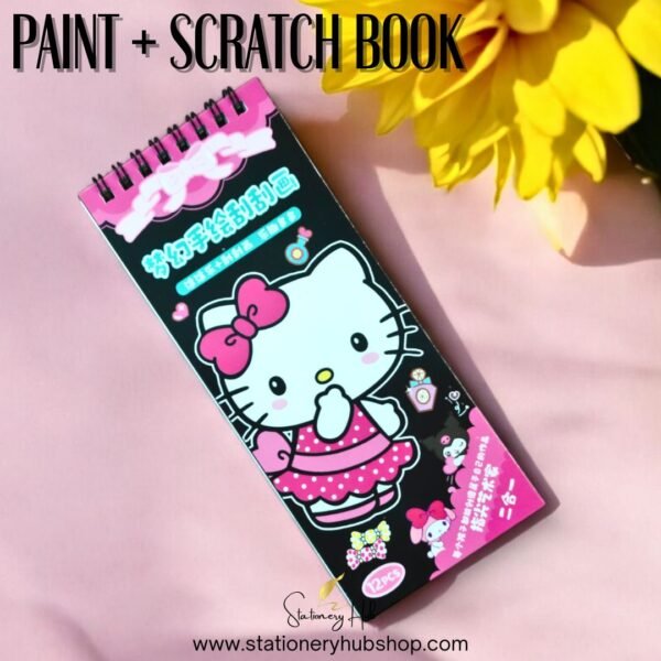 Kawaii Paint + Scratch Book 2 in 1 - Character 1