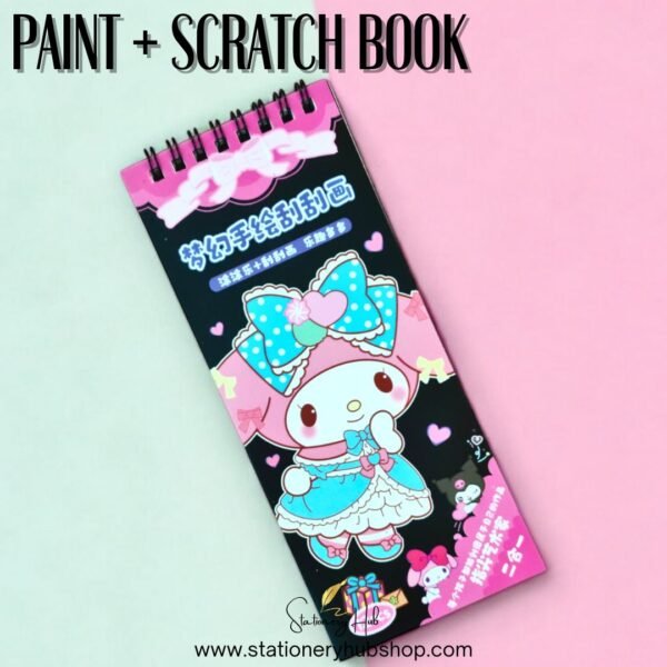 Kawaii Paint + Scratch Book 2 in 1 - Character 3