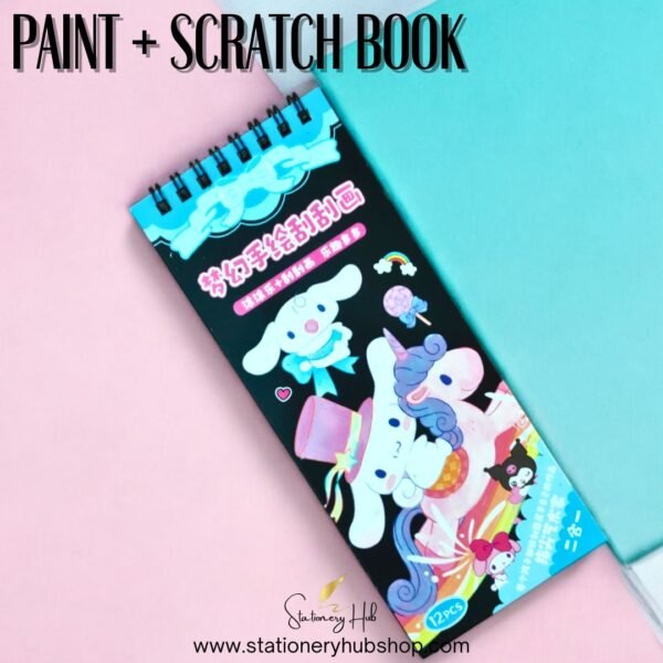 Kawaii Paint + Scratch Book 2 in 1 - Character 5
