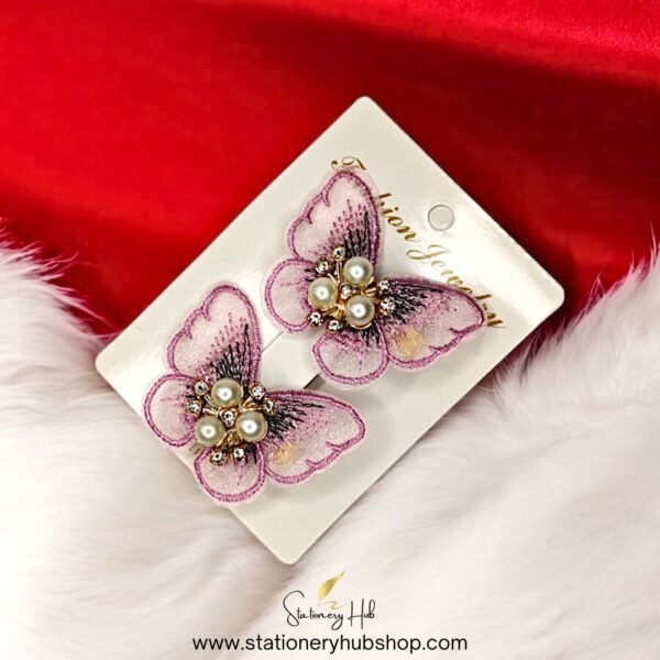 Butterfly Pearl Hair Pin [Set of Pair] - Image 6