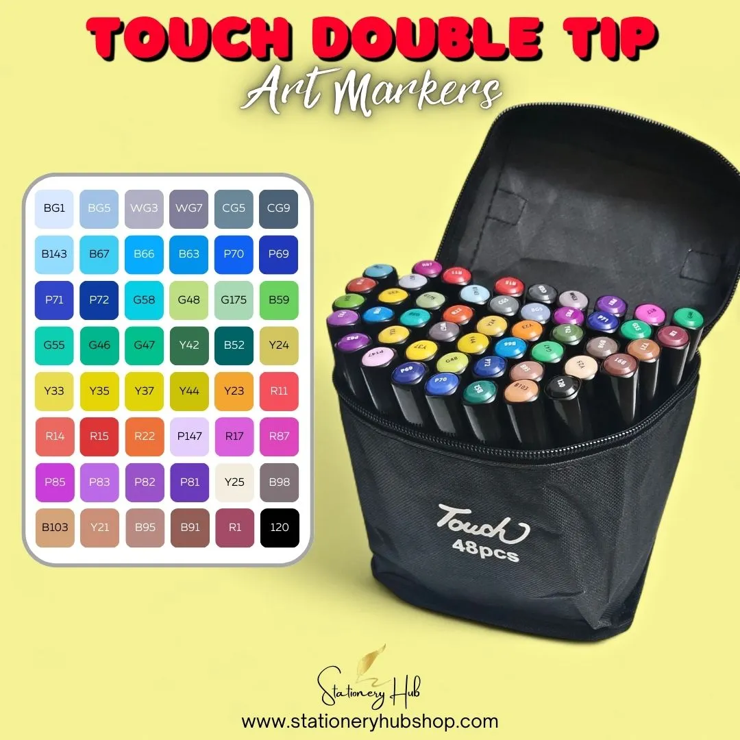 Touch Double Tip Art Markers (24, 36 & 48 Alcoholic Markers)