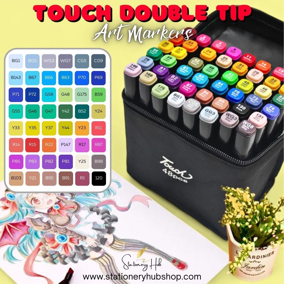 Touch Double Tip Art Markers (24, 36 & 48 Alcoholic Markers)