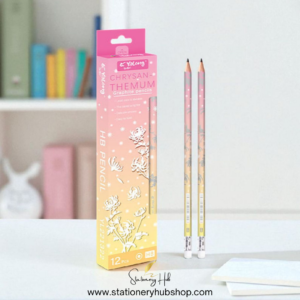 Yalong Premium HB Gradient Pencils – 12 Pcs Pack (Plum Blossom, Orchid, Bamboo & Chrysan Themum)