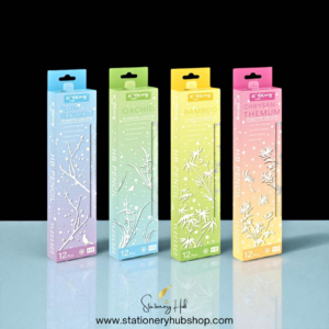 Yalong Premium HB Gradient Pencils – 12 Pcs Pack (Plum Blossom, Orchid, Bamboo & Chrysan Themum)