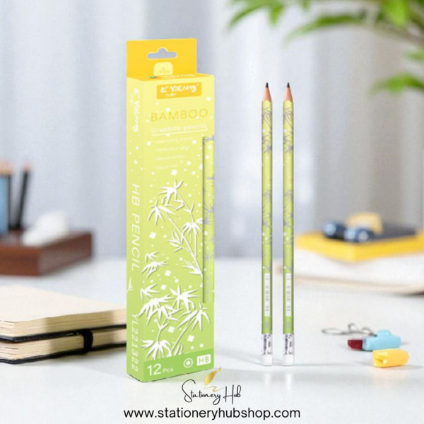 Yalong Premium HB Gradient Pencils - 12 Pcs Pack (Plum Blossom, Orchid, Bamboo & Chrysan Themum) - Image 2