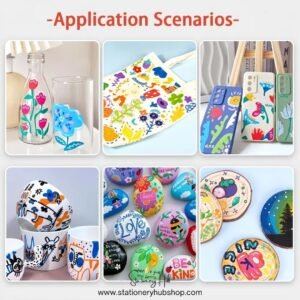 Premium Acrylic Professional Liquid Brush Markers – 24 Colors Set