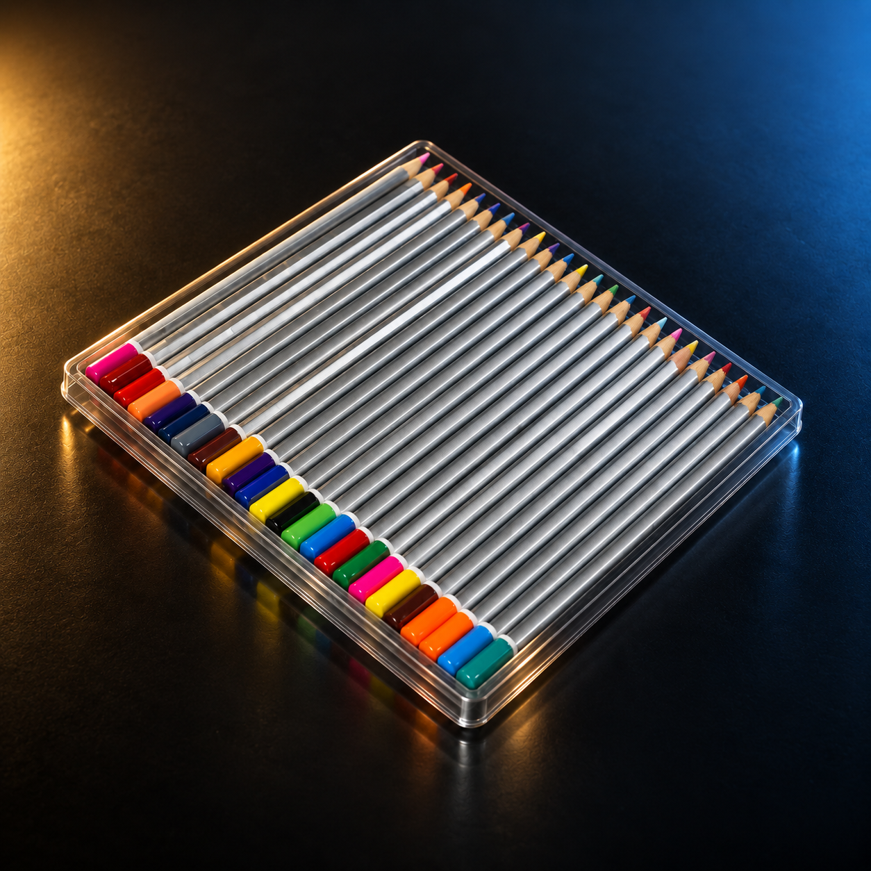 Yalong Premium Wooden Silver 24 Color Pencils Set (Highly pigmented) - Image 3