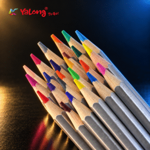 Yalong Premium Wooden Silver 24 Color Pencils Set (Highly pigmented)