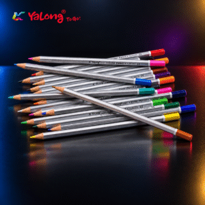 Yalong Premium Wooden Silver 24 Color Pencils Set (Highly pigmented)