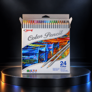 Yalong Premium Wooden Silver 24 Color Pencils Set (Highly pigmented)