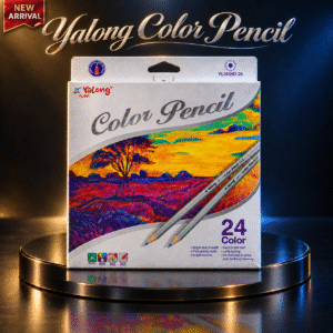 Yalong Premium Wooden Silver 24 Color Pencils Set (Highly pigmented)