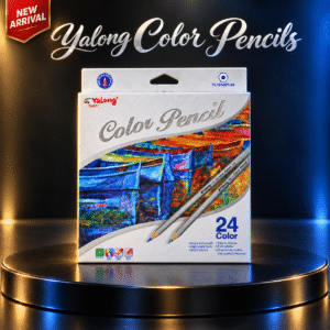 Yalong Premium Wooden Silver 24 Color Pencils Set (Highly pigmented)