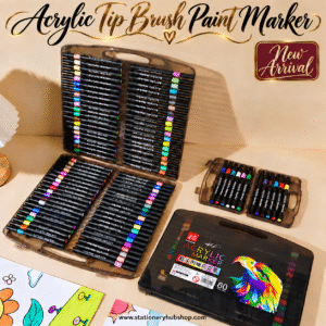 Premium Acrylic Brush tip Paint Marker 36pc & 60pc Set (Waterproof Soft headed)